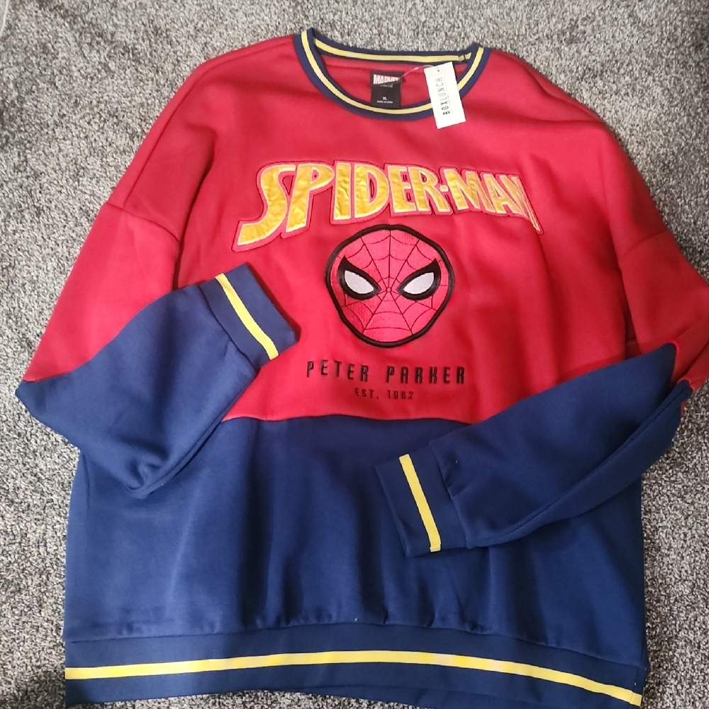 Marvel Spider-Man Red and Navy Sweatshirt